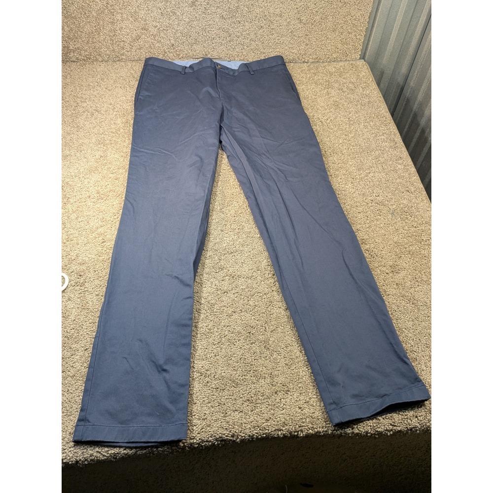 Alton Lane Tailored Fit Chino Pants Blue Mens 38x34 Stretch Cotton Khakis